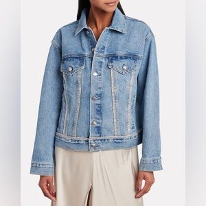 GRLFRND Denim Jacket with crystals Small Blue